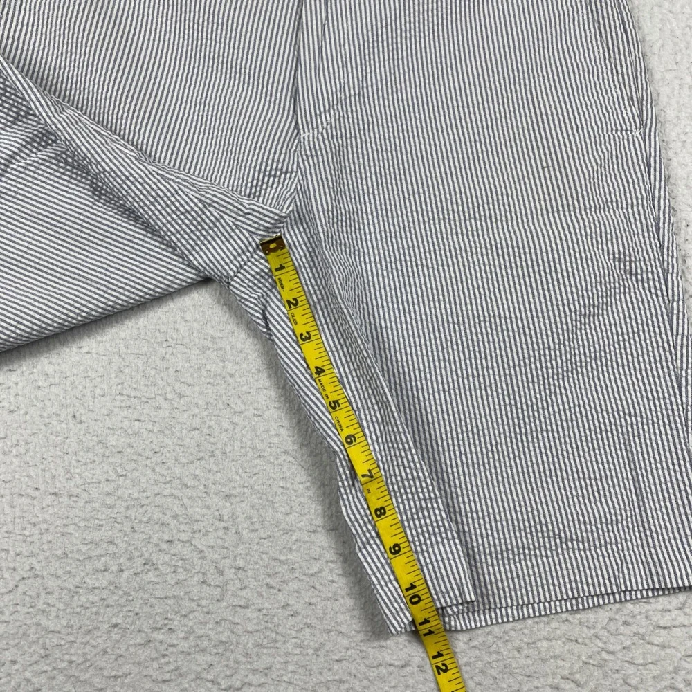 Banana Republic Emerson Shorts Mens 32 Blue‎ Striped Seersucker Summer Casual